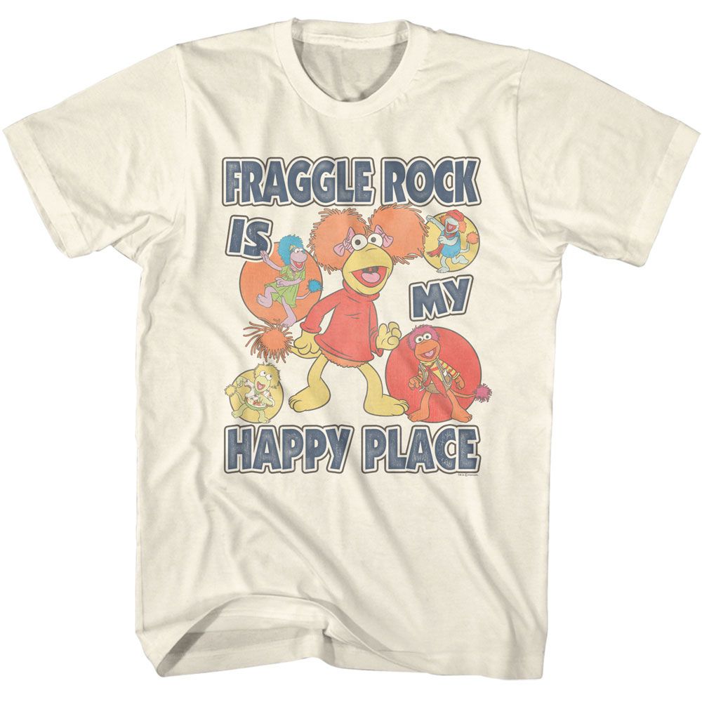 FRAGGLE ROCK-FRAGGLE ROCK HAPPY PLACE-NATURAL ADULT S/S TSHIRT