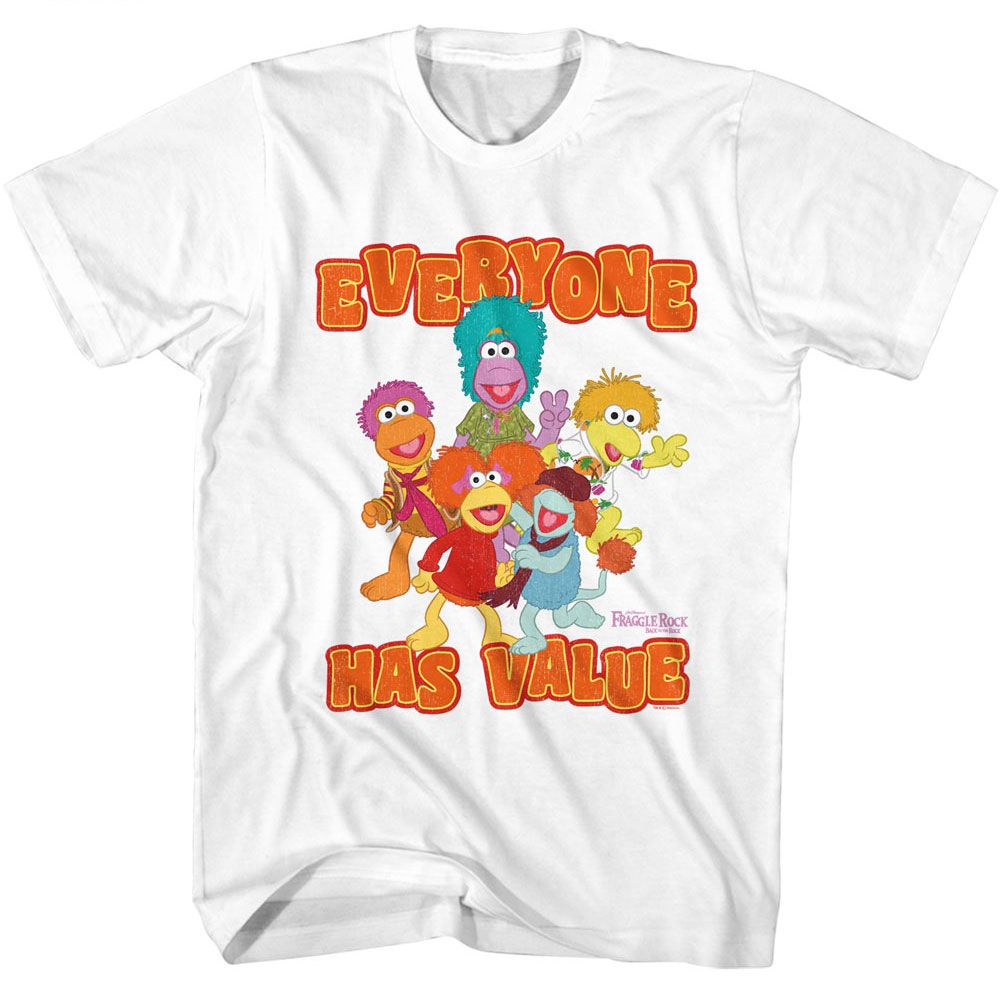 FRAGGLE ROCK-FRAGGLE ROCK VALUE-WHITE ADULT S/S TSHIRT