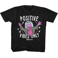Thumbnail for FRAGGLE ROCK-FRAGGLE ROCK POSITIVE VIBES ONLY-BLACK TODDLER S/S TSHIRT