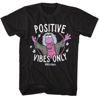 Thumbnail for FRAGGLE ROCK-FRAGGLE ROCK POSITIVE VIBES ONLY-BLACK ADULT S/S TSHIRT