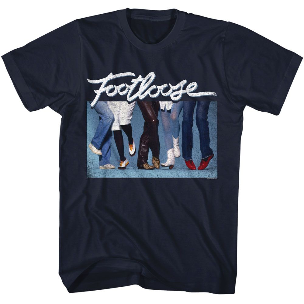 FOOTLOOSE-FOOTLOOSE LEGS AND FEET-NAVY ADULT S/S TSHIRT