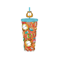 Thumbnail for Garfield Junk Food Pattern  24oz Plastic Cold Cup w/ Lid and Topper Straw – 12 pc ppk ($6.50 each)