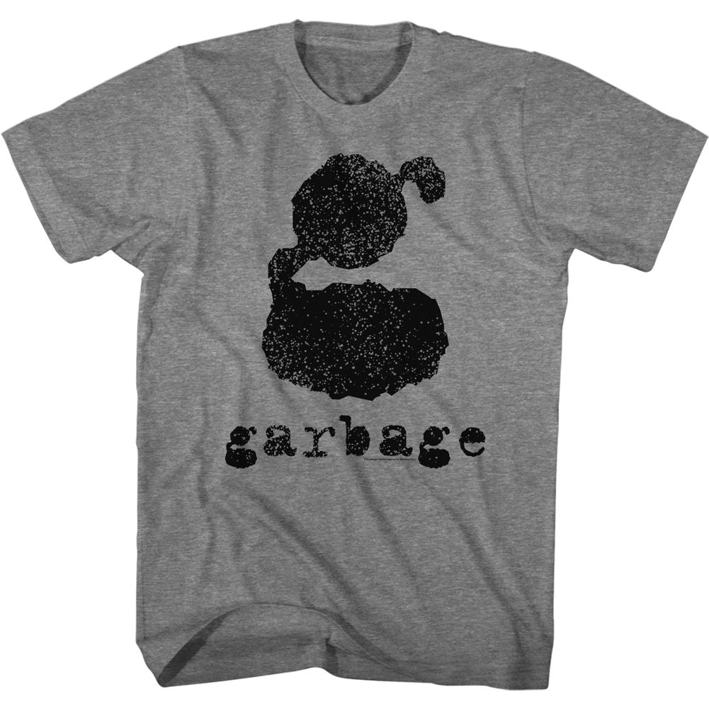 GARBAGE-BIG G LOGO-GRAPHITE HEATHER ADULT S/S TSHIRT