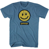 Thumbnail for GARBAGE-SMILE-INDIGO HEATHER ADULT S/S TSHIRT