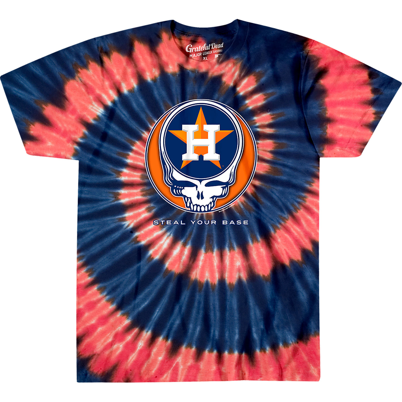 Houston Astros Steal Your Base Tie-Dye T-Shirt