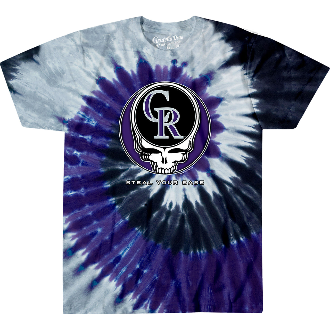 Colorado Rockies Steal Your Base Tie-Dye T-Shirt