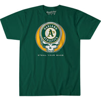 Thumbnail for Oakland Athletics Steal Your Base Green Athletic T-Shirt