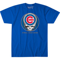 Thumbnail for Chicago Cubs Steal Your Base Blue Athletic T-Shirt
