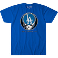 Thumbnail for Los Angeles Dodgers Steal Your Base Blue Athletic T-Shirt