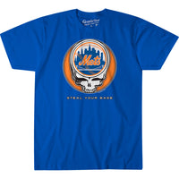 Thumbnail for New York Mets Steal Your Base Blue Athletic T-Shirt
