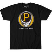 Thumbnail for Pittsburgh Pirates Steal Your Base Black Athletic T-Shirt