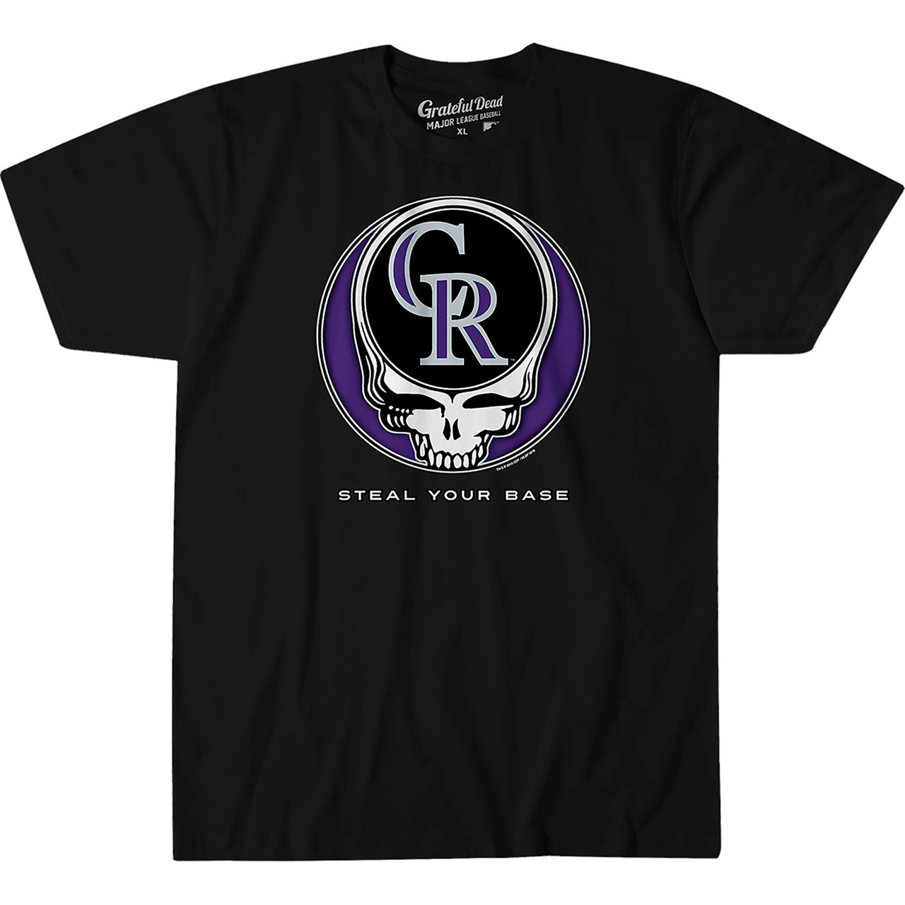 Colorado Rockies Steal Your Base Black Athletic T-Shirt