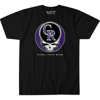 Thumbnail for Colorado Rockies Steal Your Base Black Athletic T-Shirt