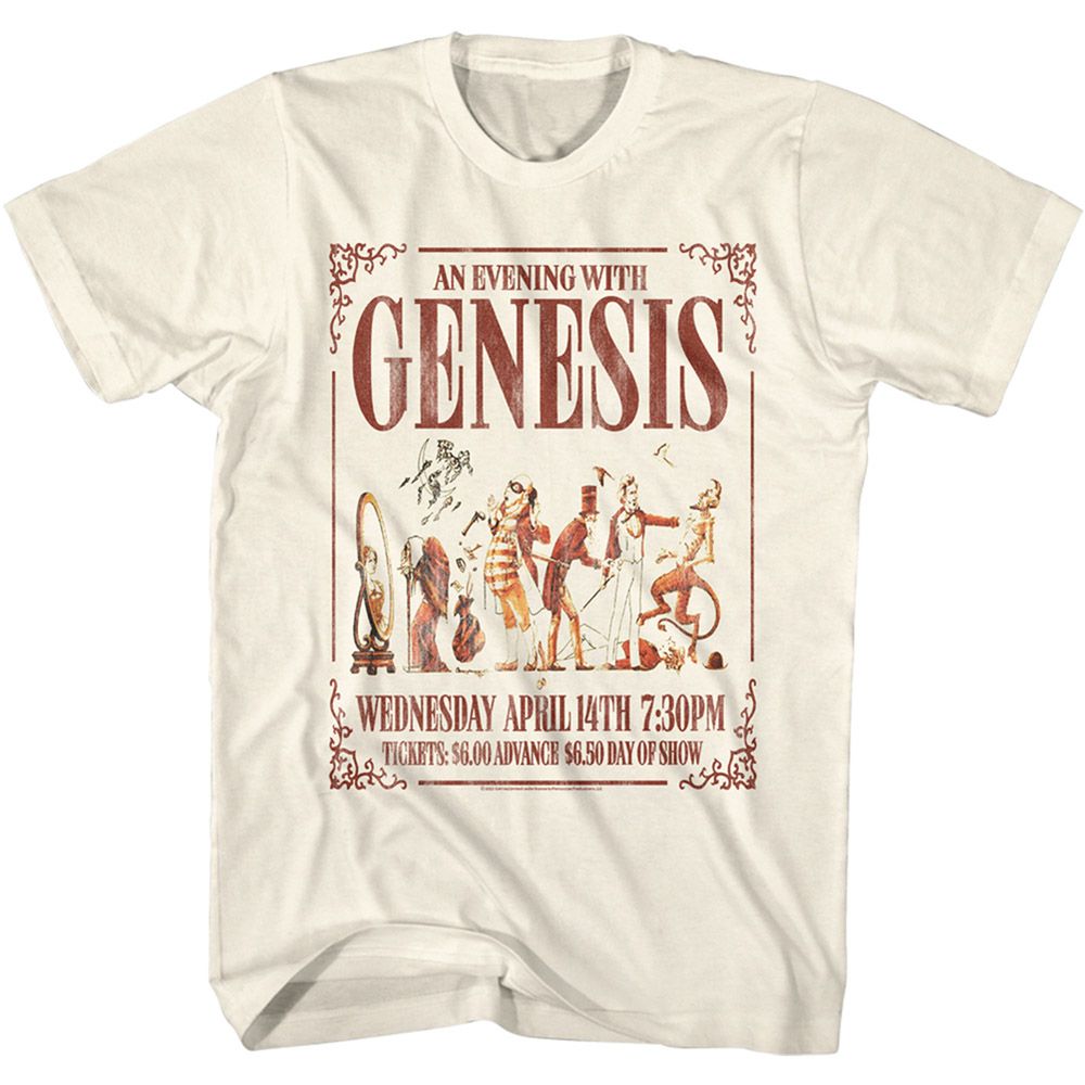 GENESIS-EVENING WITH GENESIS POSTER-NATURAL ADULT S/S TSHIRT