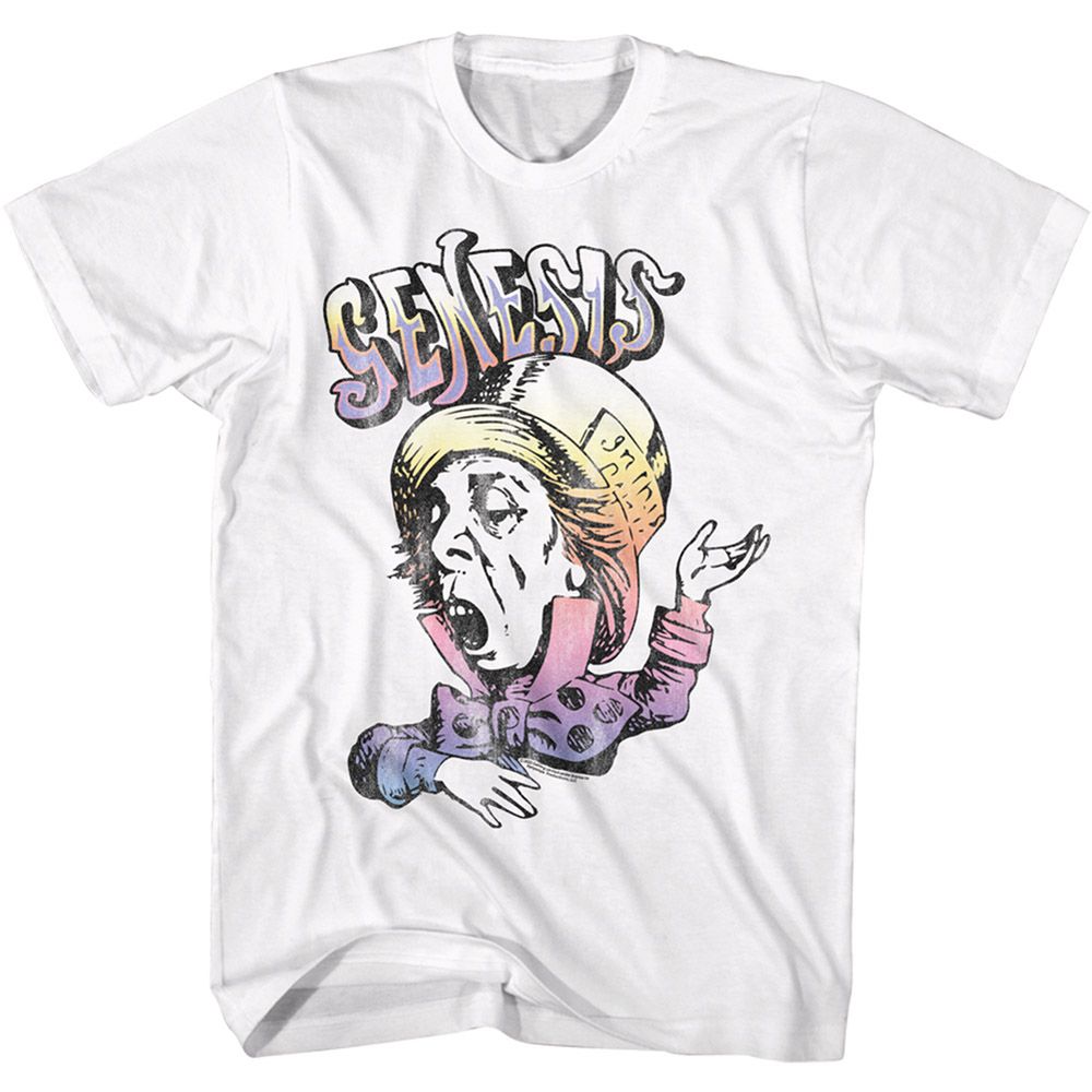 GENESIS-GENESIS RAINBOW HATTER-WHITE ADULT S/S TSHIRT