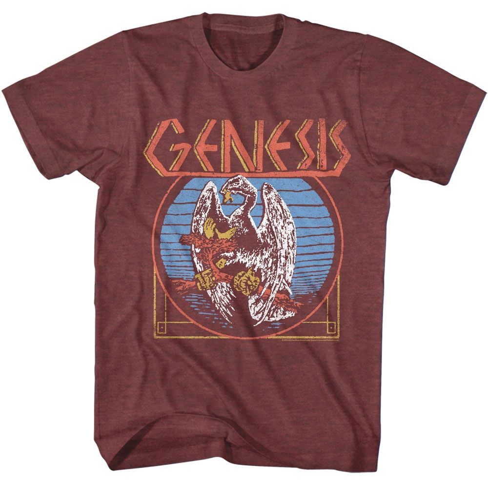 GENESIS-GENESIS BIRD-VINTAGE MAROON HEATHER ADULT S/S TSHIRT