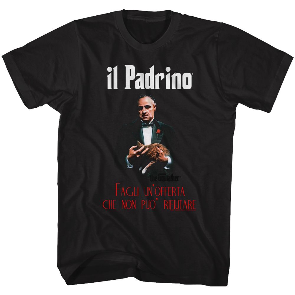 GODFATHER-POSTER-BLACK ADULT S/S TSHIRT
