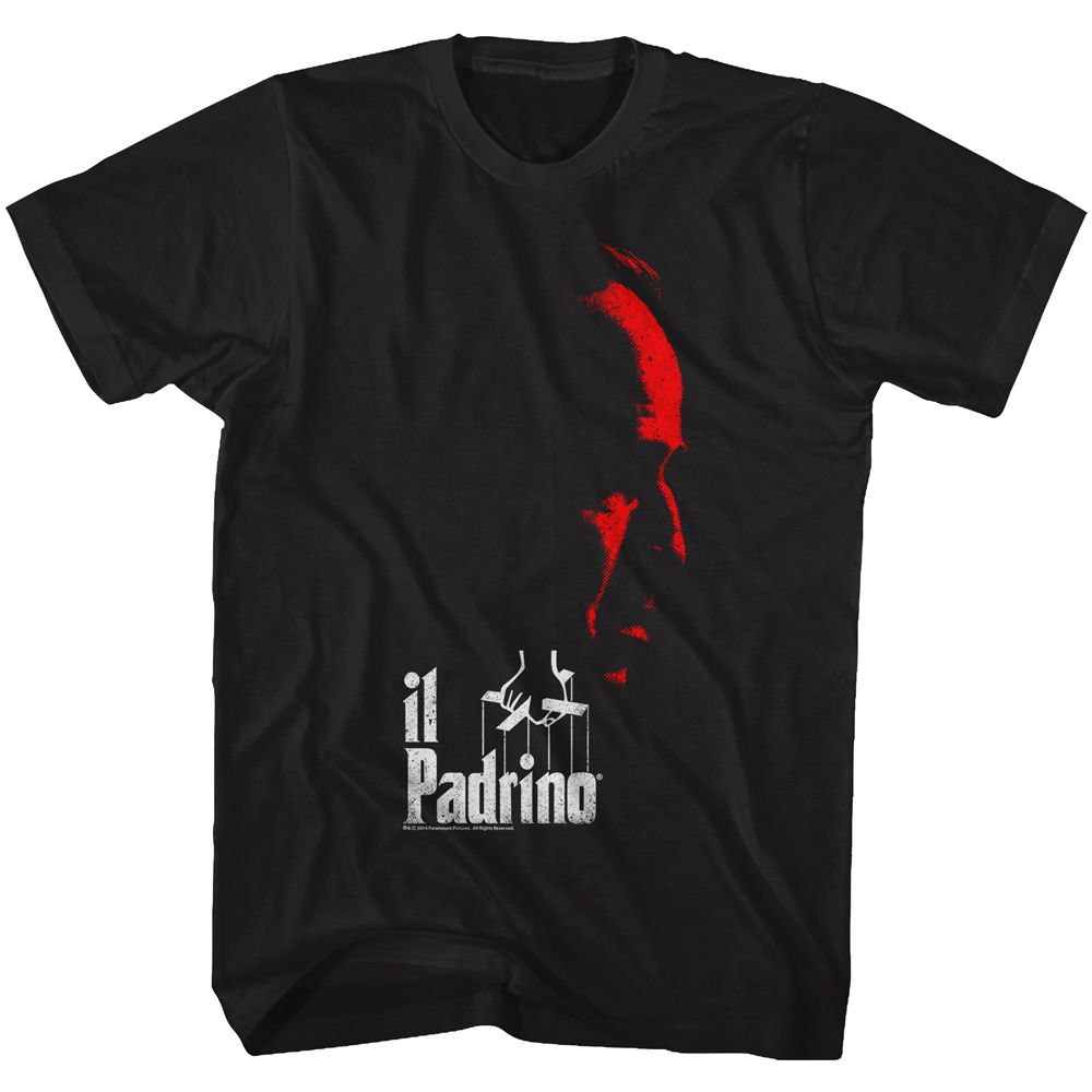 GODFATHER-RED AND WHITE-BLACK ADULT S/S TSHIRT
