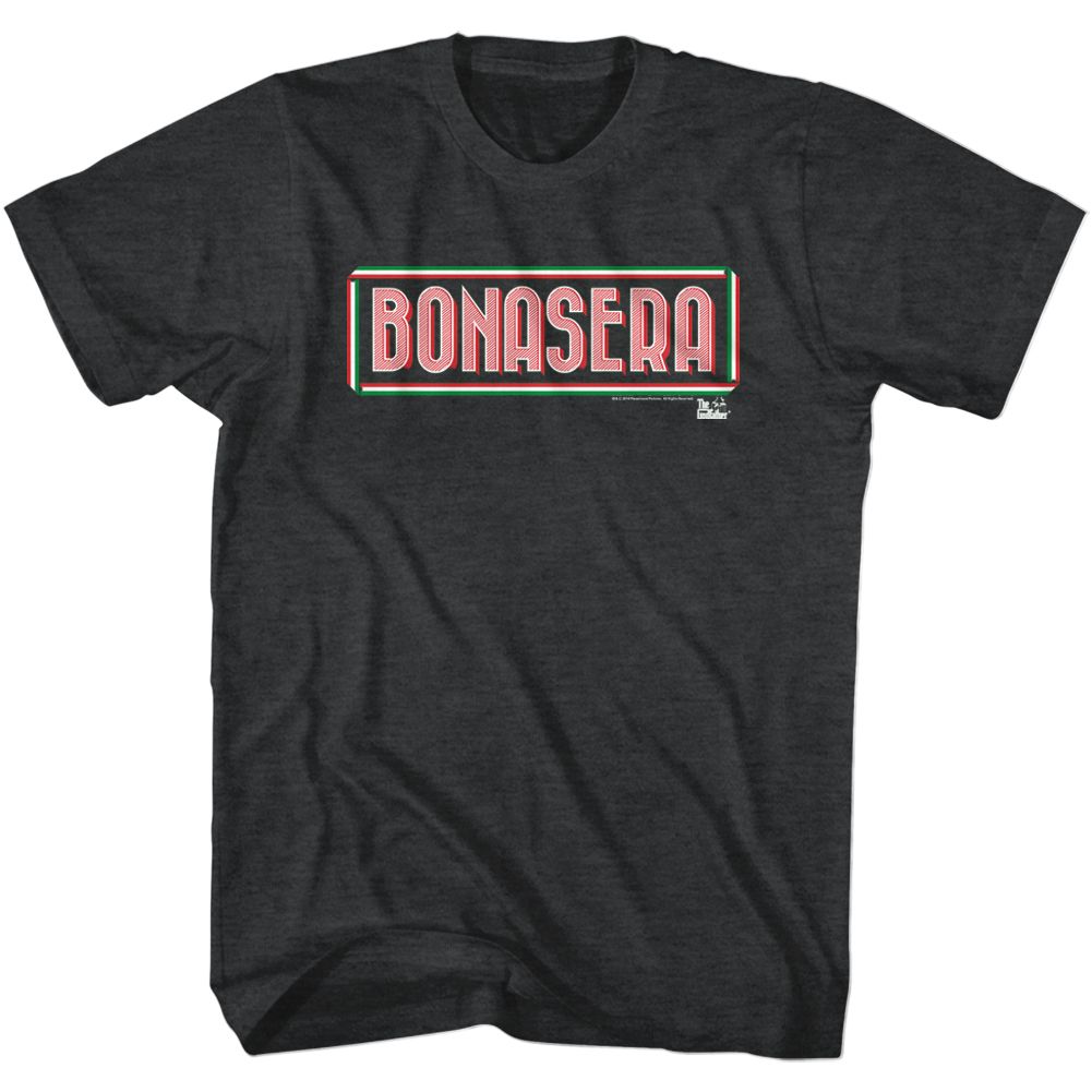 GODFATHER-BONASERA-BLACK HEATHER ADULT S/S TSHIRT