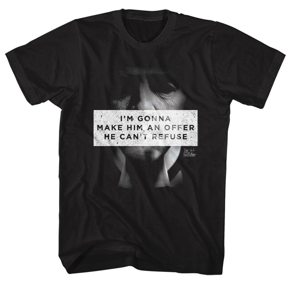GODFATHER-MAKE HIM AN OFFER-BLACK ADULT S/S TSHIRT