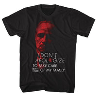 Thumbnail for GODFATHER-NO APOLOGIES-BLACK ADULT S/S TSHIRT