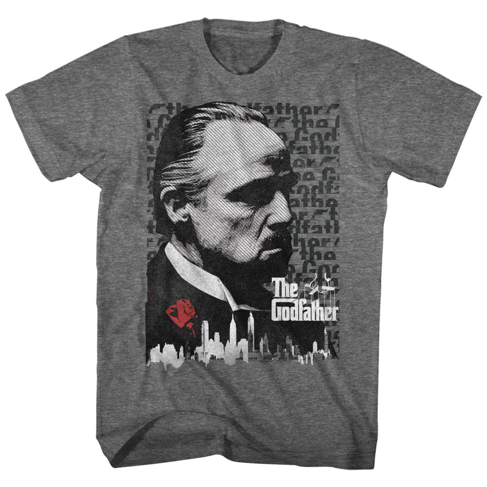 GODFATHER-GODFATHER-GRAPHITE HEATHER ADULT S/S TSHIRT