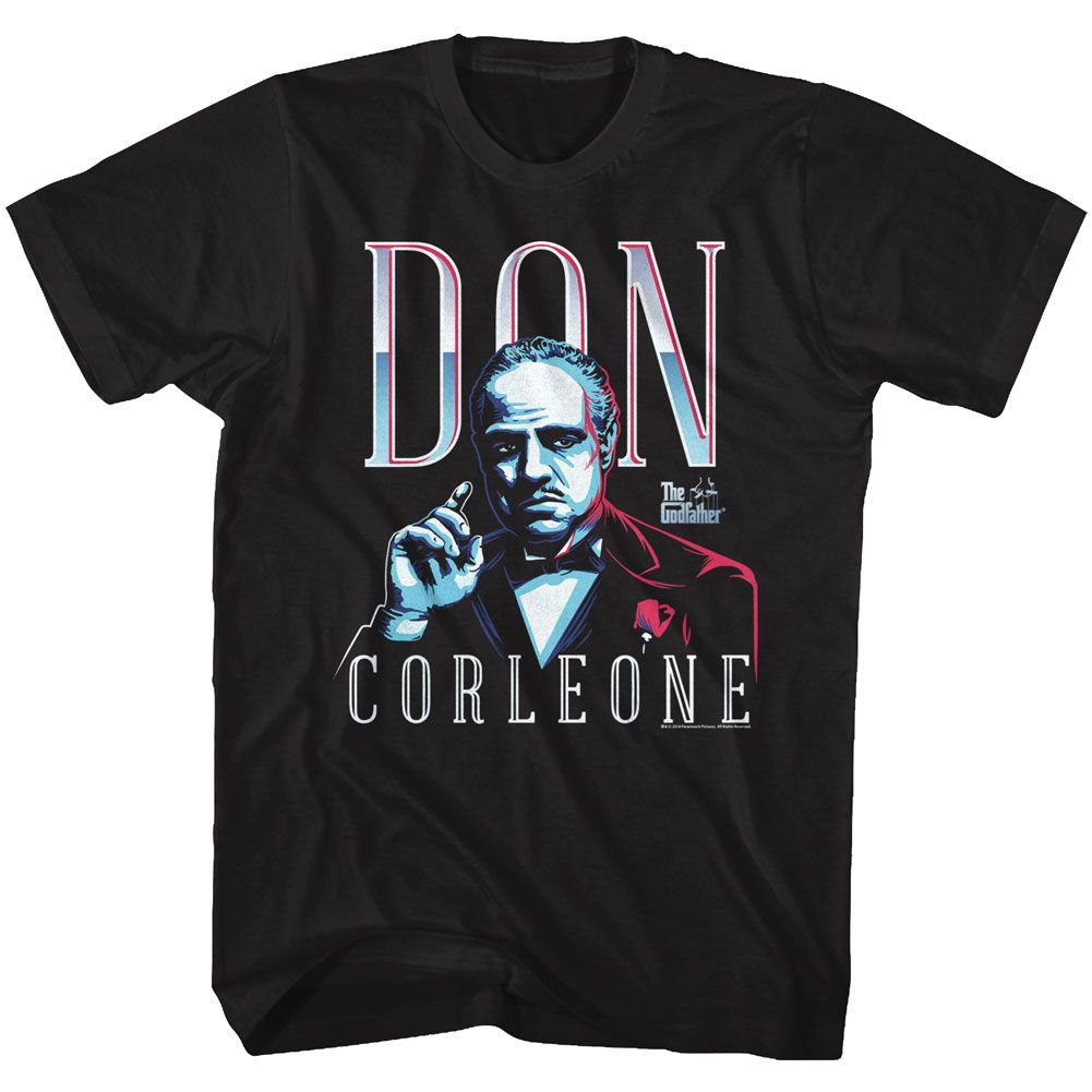 GODFATHER-DON CORLEONE-BLACK ADULT S/S TSHIRT
