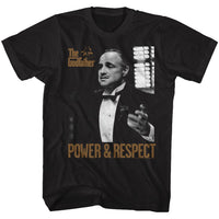 Thumbnail for GODFATHER-POWER RESPECT-BLACK ADULT S/S TSHIRT