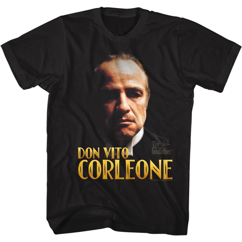 GODFATHER-CORLEONE-BLACK ADULT S/S TSHIRT