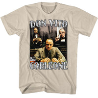 Thumbnail for GODFATHER-GODFATHER DON VITO COLLAGE-SAND ADULT S/S TSHIRT