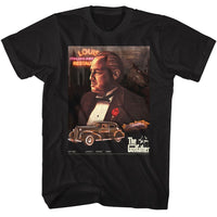 Thumbnail for GODFATHER-GODFATHER POSTER COLLAGE NEON-BLACK ADULT S/S TSHIRT
