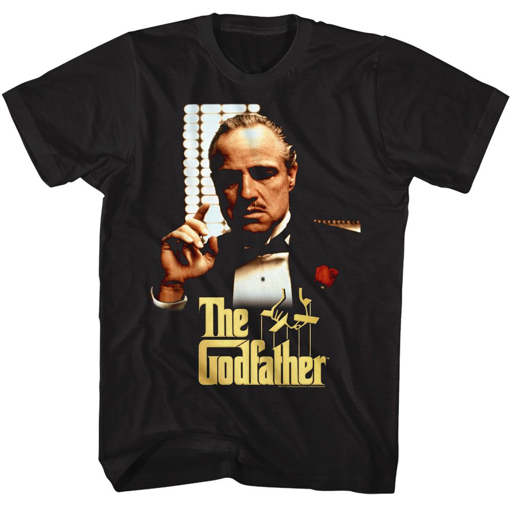 GODFATHER-GODFATHER GOLD LOGO POINT-BLACK ADULT S/S TSHIRT