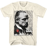 Thumbnail for GODFATHER-GODFATHER GF TEXT BG-NATURAL ADULT S/S TSHIRT