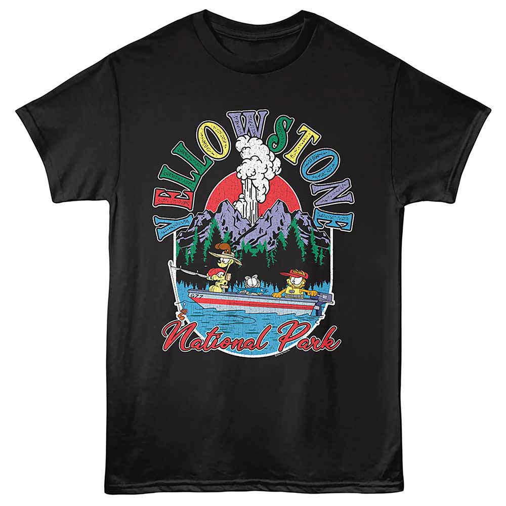 Garfield Yellowstone Fishing Adult T-Shirt