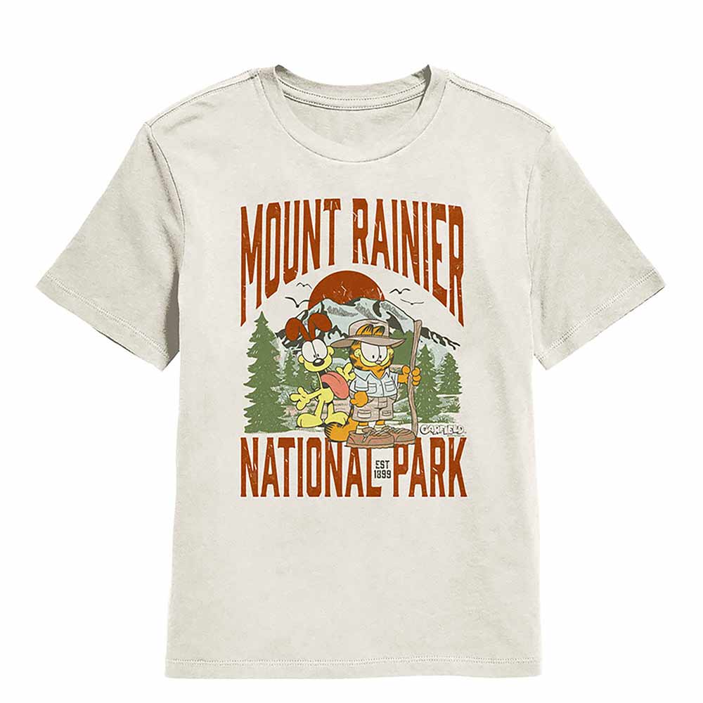Garfield on Rock Kids T-Shirt - Natural