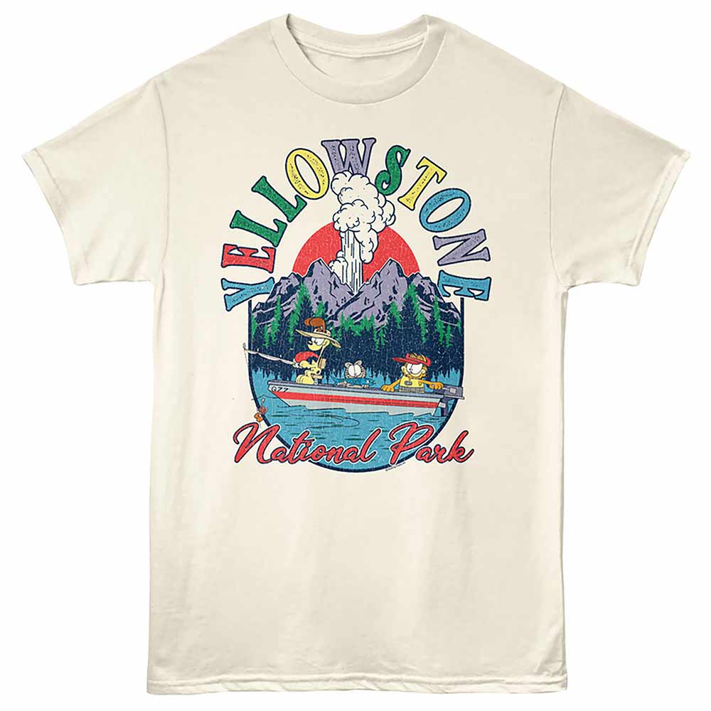 Garfield Yellowstone Boating Alt Adult T-Shirt
