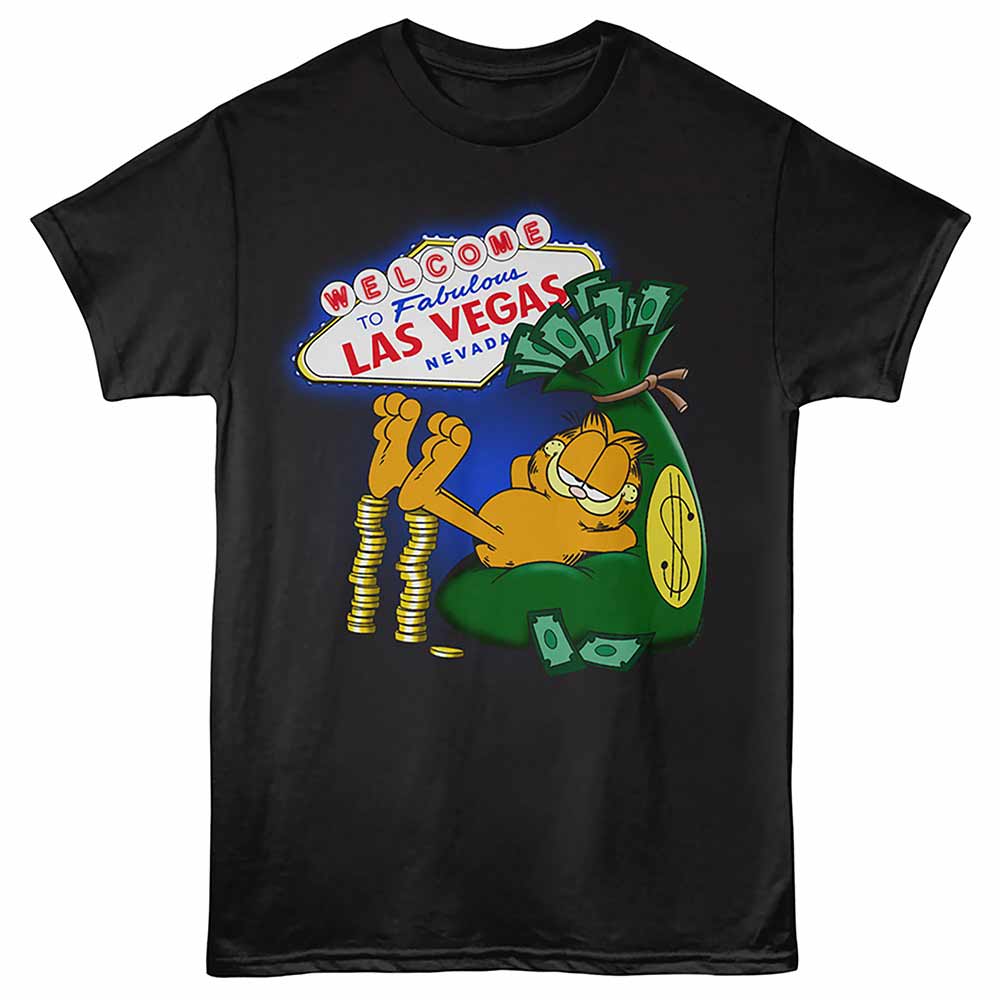 Garfield Vegas Lounging Adult T-Shirt