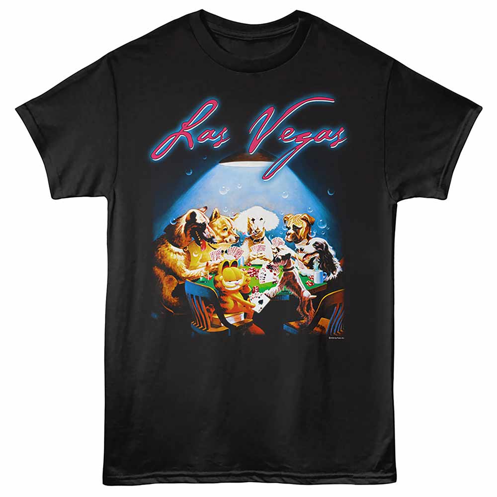 Garfield Vegas Poker Adult T-Shirt