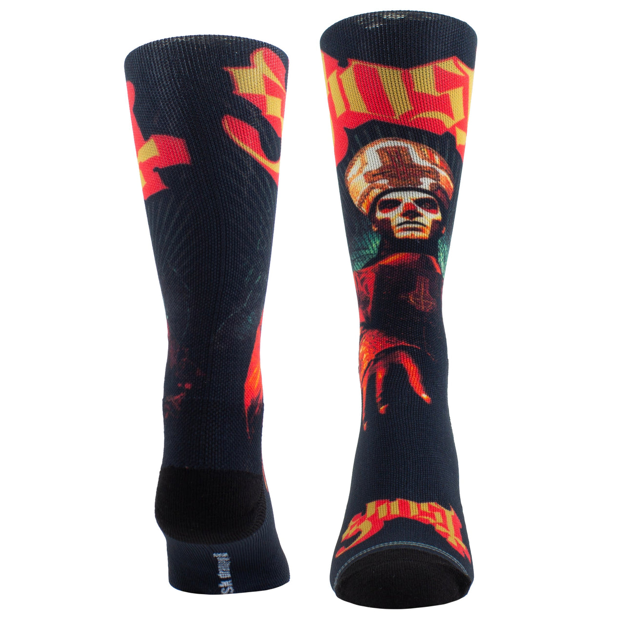 GHOST PAPA EMERITUS RED//GOLD SOCKS, 1 PAIR
