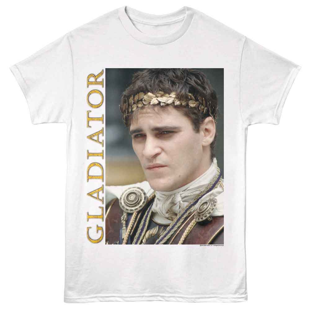 GLADIATOR-GLADIATOR COMMODUS PORTRAIT-WHITE ADULT S/S TSHIRT