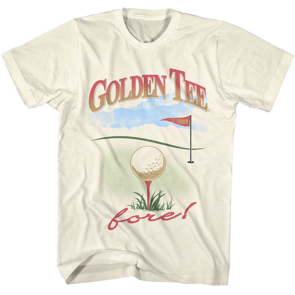GOLDEN TEE-GOLDEN TEE FORE-NATURAL ADULT S/S TSHIRT