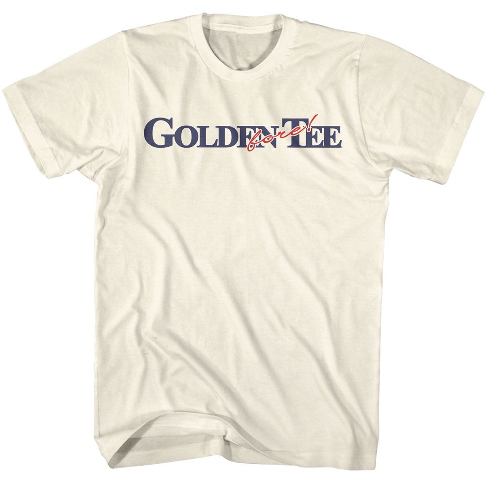 GOLDEN TEE-GOLDEN TEE GT FORE LOGO-NATURAL ADULT S/S TSHIRT