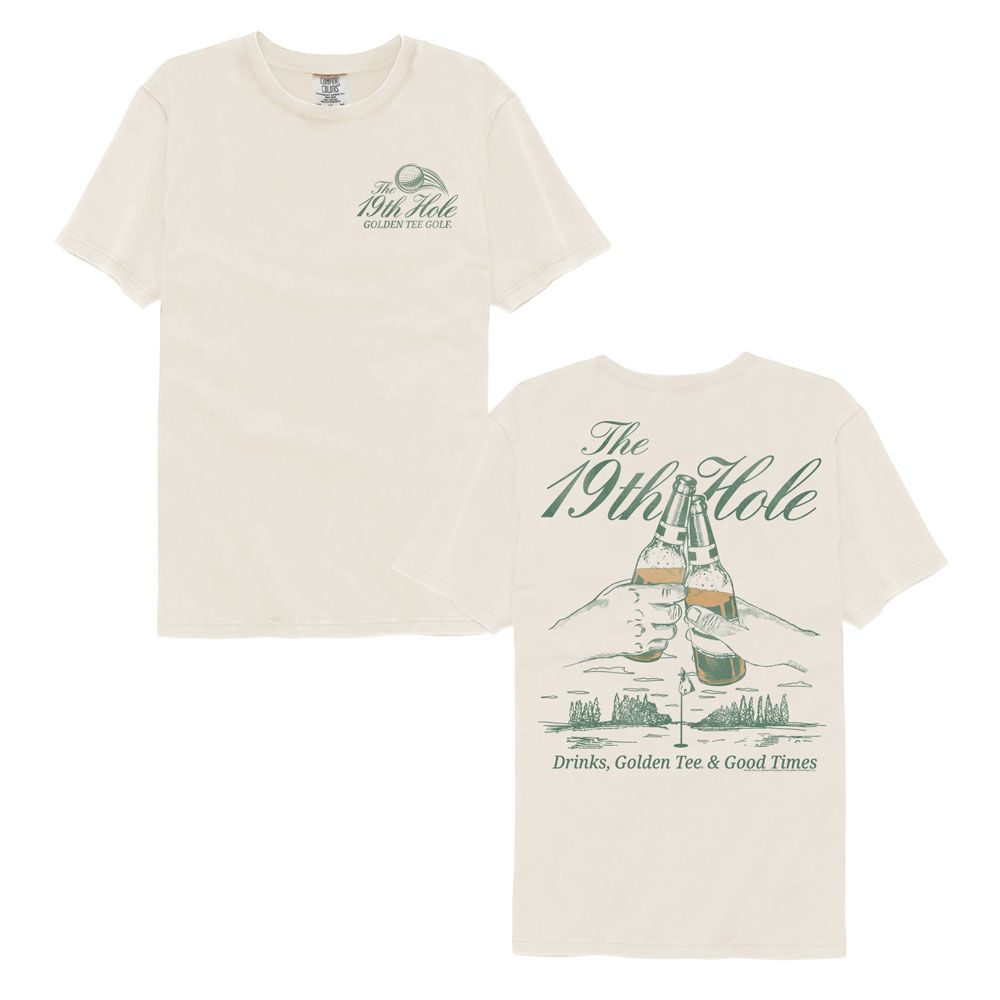 GOLDEN TEE-GOLDEN TEE 19TH HOLE F B-IVORY ADULT S/S COMFORT COLOR TSHIRT ***F&B***