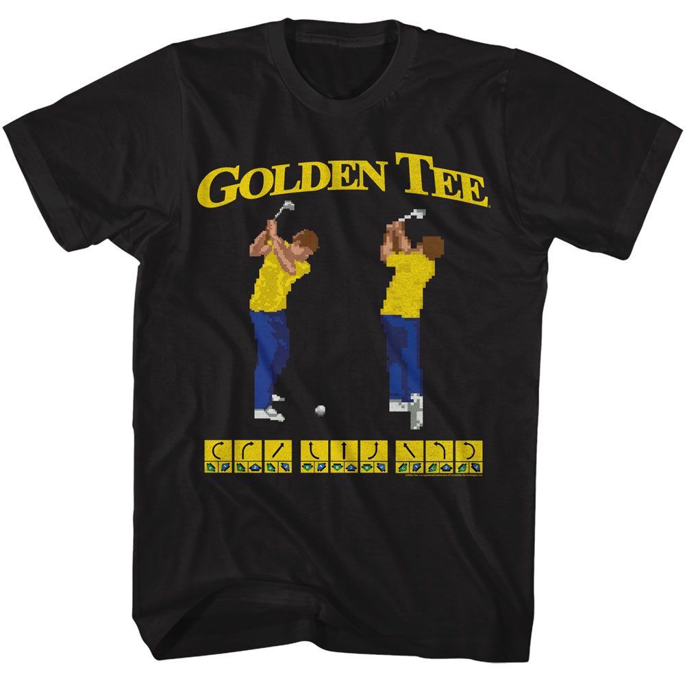 GOLDEN TEE-GOLDEN TEE SWINGS-BLACK ADULT S/S TSHIRT