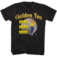 Thumbnail for GOLDEN TEE-GOLDEN TEE SWINGS LIST-BLACK ADULT S/S TSHIRT