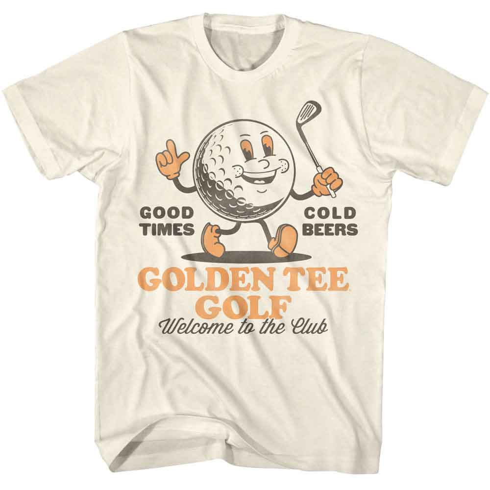 GOLDEN TEE-GOLDEN TEE GT GOLF BALL CARTOON-NATURAL ADULT S/S TSHIRT