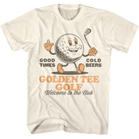 Thumbnail for GOLDEN TEE-GOLDEN TEE GT GOLF BALL CARTOON-NATURAL ADULT S/S TSHIRT