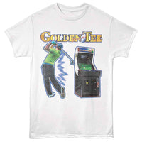 Thumbnail for GOLDEN TEE-GOLDEN TEE GOLFER AND CABINET-WHITE ADULT S/S TSHIRT