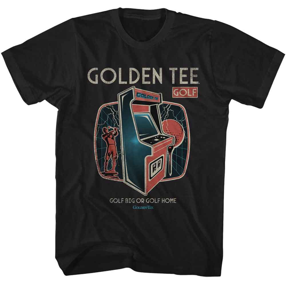GOLDEN TEE-GOLDEN TEE GOLF BIG OR GO HOME-BLACK ADULT S/S TSHIRT