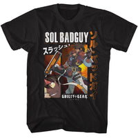Thumbnail for GUILTY GEAR-GUILTY GEAR SOL BADGUY-BLACK ADULT S/S TSHIRT